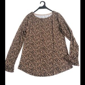 NWT Maurice’s leopard print long sleeve ruffle t-shirt M